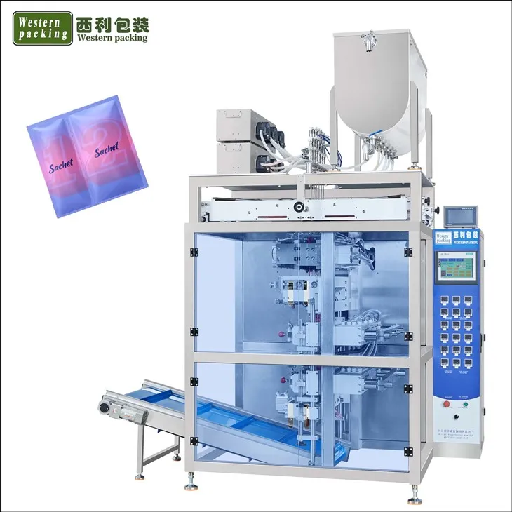 Paciņu šķidruma pildīšanas un aizzīmogošanas mašīna