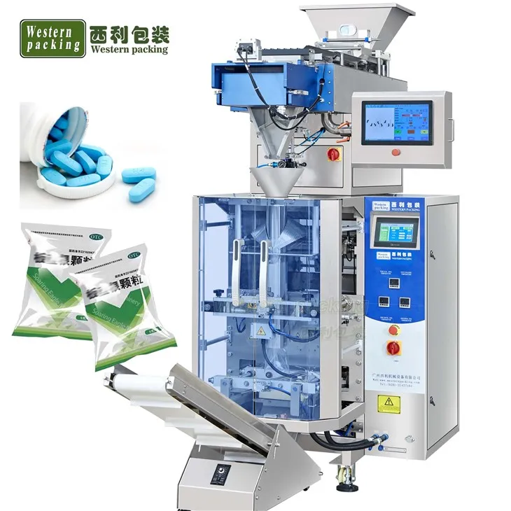 Planšetdatoru tablešu maisiņu skaitīšanas un iesaiņošanas mašīna